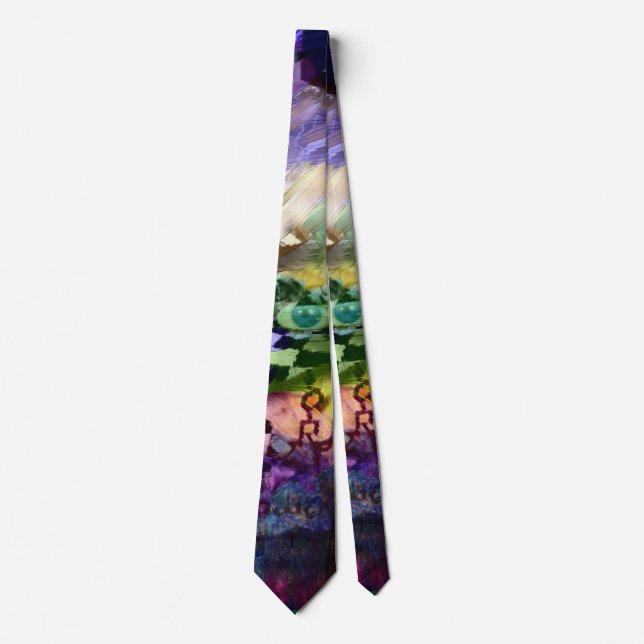 Abstract face with symbols tie (Front)