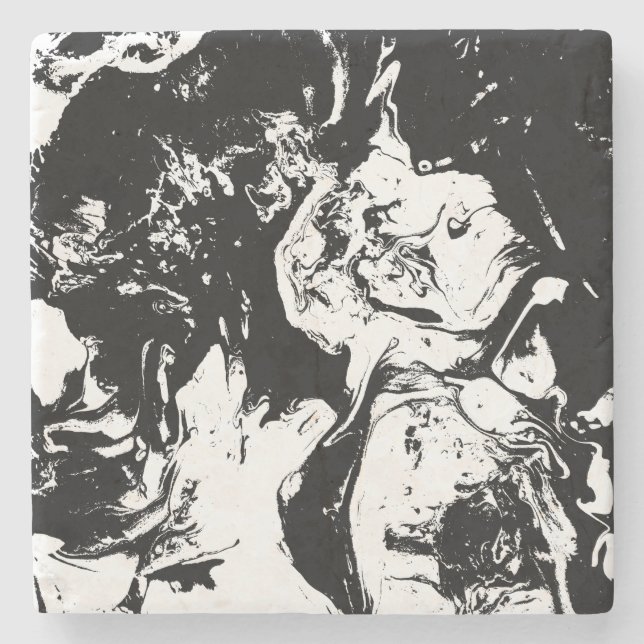 Abstract Faces Incidental Art  Stone Coaster (Front)