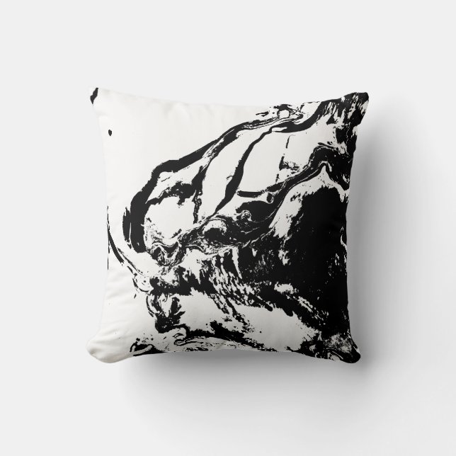 Abstract Faces Incidental Art Throw Pillow (Front)