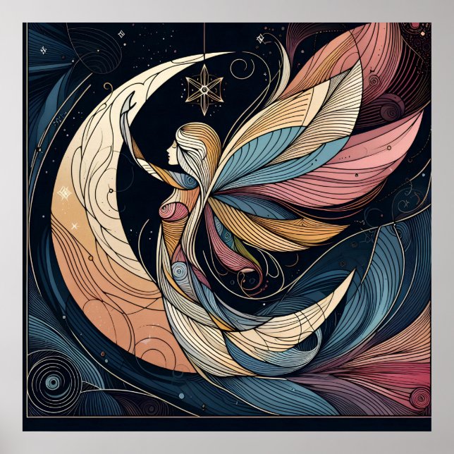 Abstract Fairy Art Poster (Front)