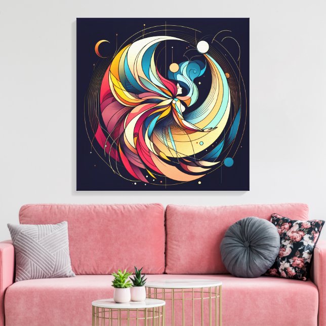 Abstract Fairy Art Stretched Canvas Print (Insitu(LivingRoom))