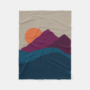 Abstract Fall Autumn Mountain Landscape Sunset   Fleece Blanket