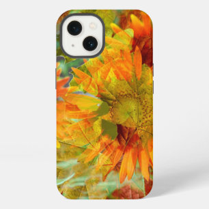 Abstract Fall Colour Flowers iPhone 13 Case