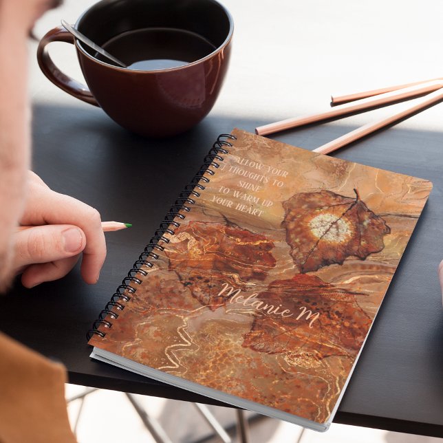 Abstract Fall-themed Terracotta Spiral Notebook (Abstract Fall-themed Terracotta Spiral Notebook)