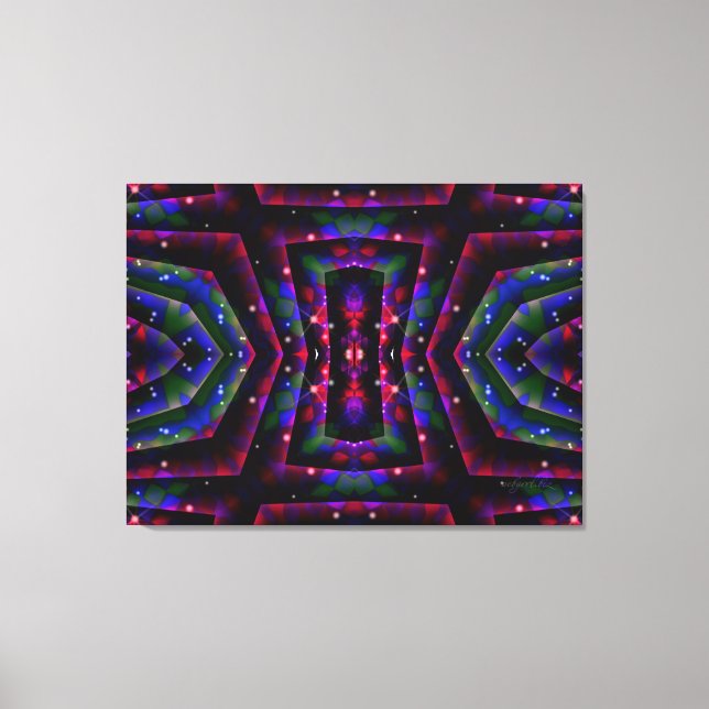 Abstract Fantasy Night Twinkling Skies Canvas Print (Front)