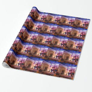 Abstract Fantasy Peter Pan Celebration Wrapping Paper