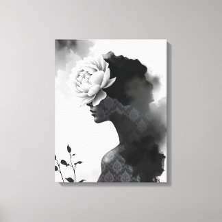 Abstract Fashion Portrait Canvas Print