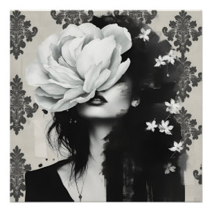 Abstract Fashion Portrait  Poster