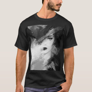 Abstract Fashion Woman Acrylic Painting T-Shirt