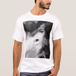 Abstract Fashion Woman Acrylic Painting T-Shirt