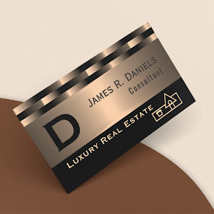 Abstract Faux Red Copper Metallic Weave Pattern Business Card