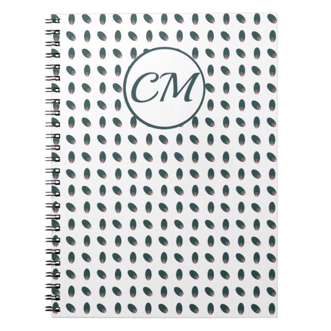 Abstract Feather Dark  Notebook (Front)