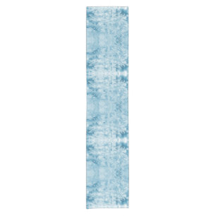 Abstract feathers and snowflakes short table runner