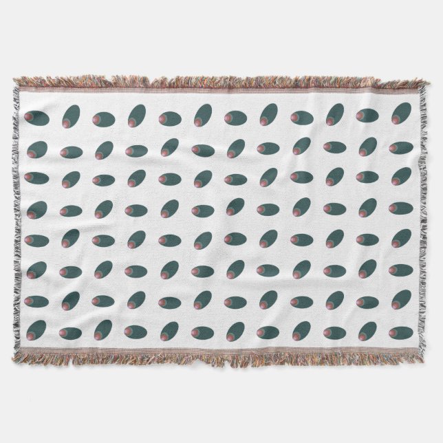 Abstract Feathers Dark Throw Blanket (Front)