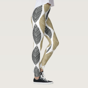 Abstract Feathers Pattern leggings