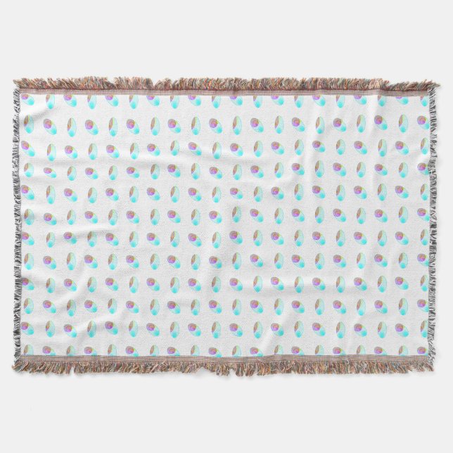 Abstract Feathers Throw Blanket (Front)