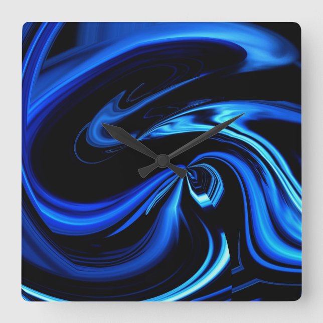 Abstract Feeding The Blue Whale Square Wall Clock (Front)