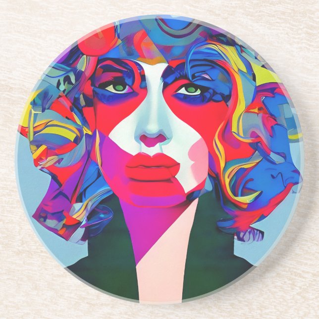 Abstract Female Coaster (Front)