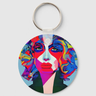 Abstract Female Key Ring