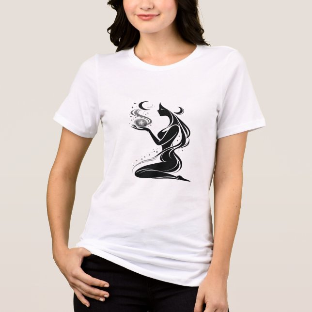 Abstract Feminine Silhouette Art T-Shirt for Women Tri-Blend Shirt (Front)