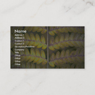 Abstract Fern detail Business Card