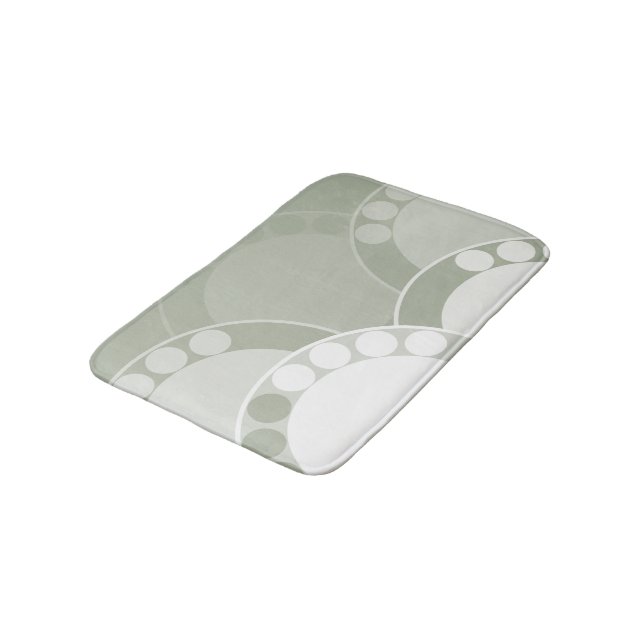Abstract Fern Frond - Light Green - Bath Mat (Angled)