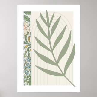 Abstract Fern Leaf Poster
