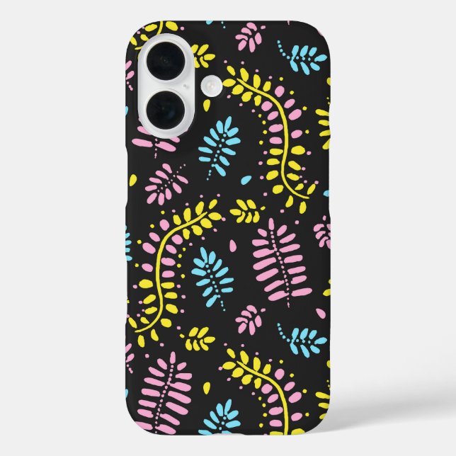 Abstract Fern Leaves-Bold Colours Case-Mate iPhone Case (Back)