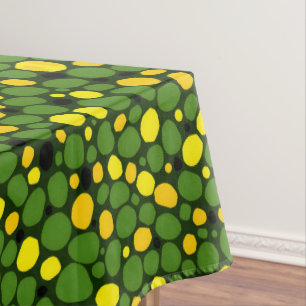 Abstract Festive Green Yellow Black Corn Peas Tablecloth