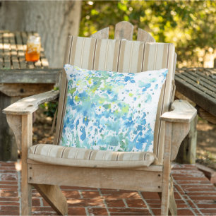 Abstract Field of Flowers Outdoor Cushion