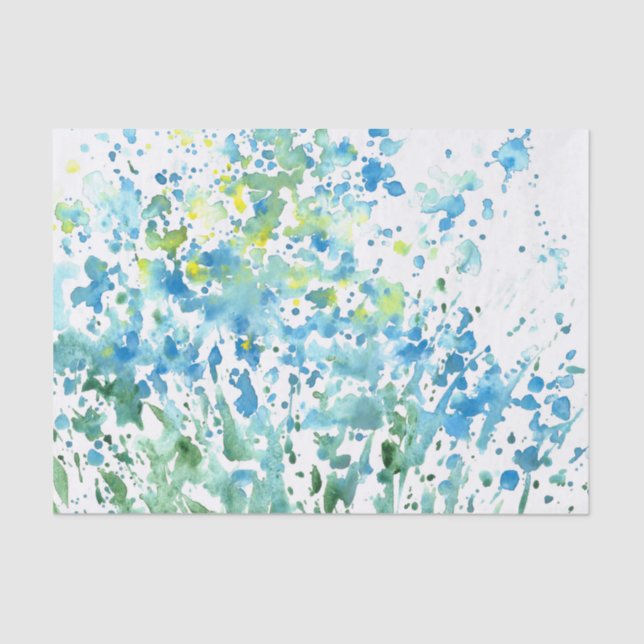 'Abstract Field of Flowers' Tissue Paper (Front)