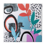 Abstract Field Trip Tile<br><div class="desc">Field Trip III by Melissa Wang. A variety of colours,  shapes,  and patterns come together in this composition to create an abstract piece of art. | 163624Z</div>