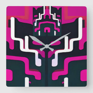 Abstract Fiend - Ken Gauge Art Square Wall Clock