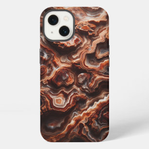 Abstract Fiery Agate Layered Phone Case - Earthy