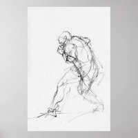 Abstract Figure in Motion Sketch -