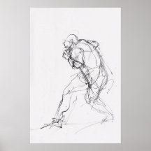 Abstract Figure in Motion Sketch -