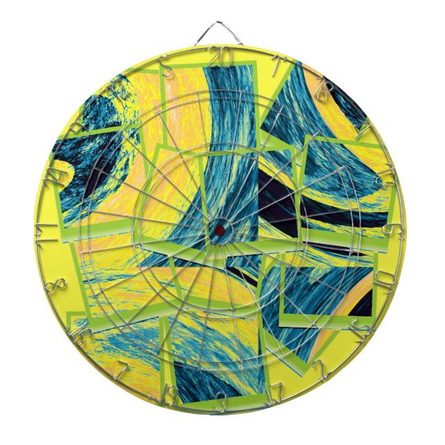 Abstract fine art painting 3 dartboard (Front)