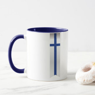 Abstract Finland Flag, Finnish Colours Mug