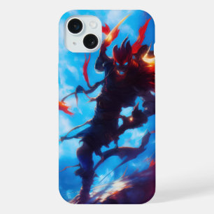 Abstract Fire Demon in The Sky iPhone 15 Plus Case
