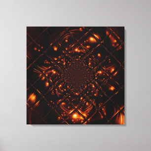 Abstract Fire Glass Wrapped Canvas Print