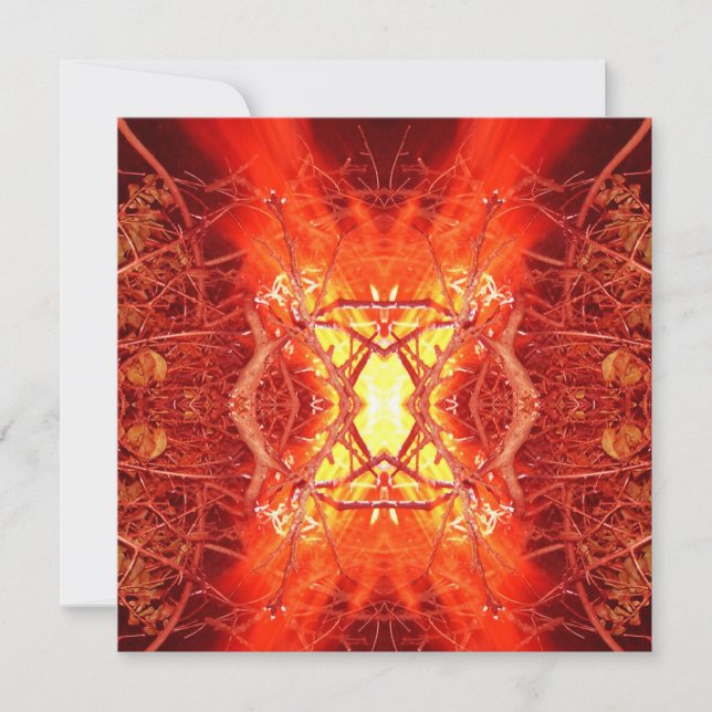 Abstract Fire Holiday Card (Front)