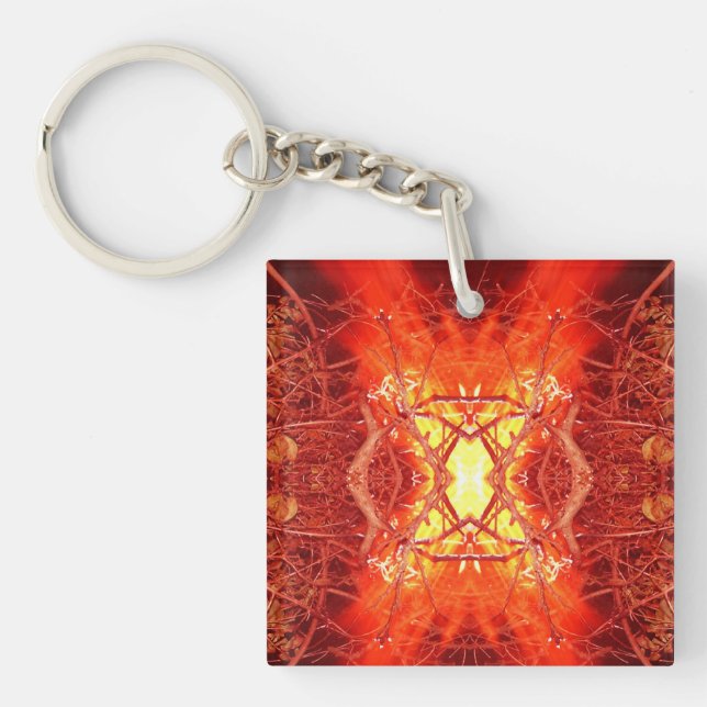 Abstract Fire Key Ring (Front)