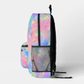 abstract fire opal inspired texture printed backpack (Right)