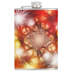 Abstract Fireworks Stars Background-34944 Hip Flask