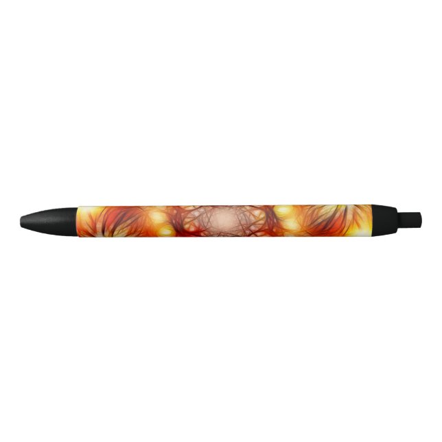 Abstract Fireworks Stars Background Black Ink Pen (Front)