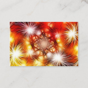 Abstract Fireworks Stars Background Business Card