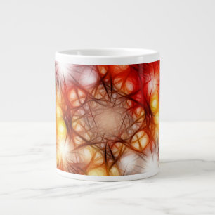 Abstract Fireworks Stars Background Large Coffee Mug