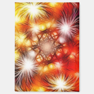 Abstract Fireworks Stars Background Magnet