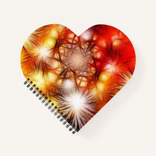 Abstract Fireworks Stars Background Notebook (Front)