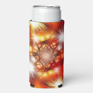 Abstract Fireworks Stars Background Seltzer Can Cooler
